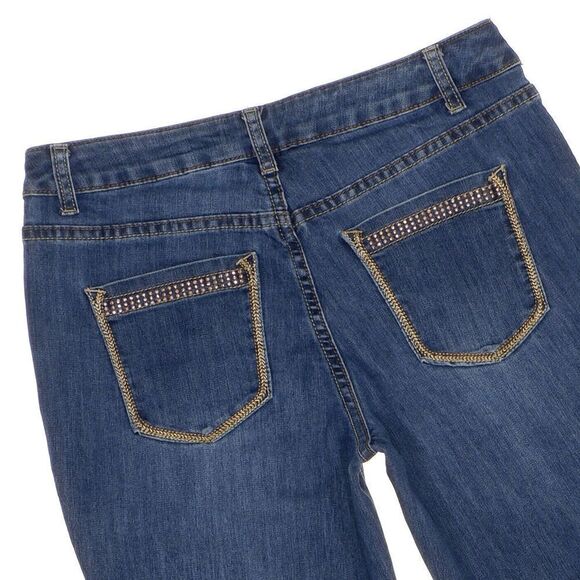 Christopher & Banks Signature Slimming Ankle Jeans Size 4 Blue Stretch 29 x 26.5 - Picture 4 of 10